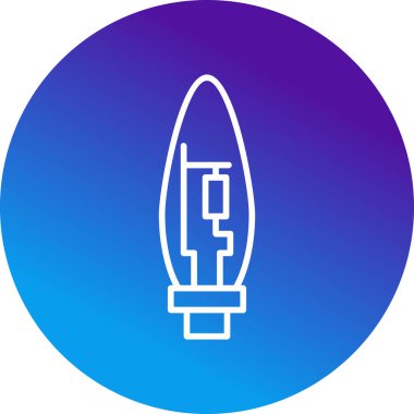 Sodyum buhar ampul simgesi, vektör illüstrasyonu  