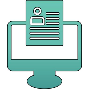 Çevrimiçi Web simgesi, vektör illüstrasyonu