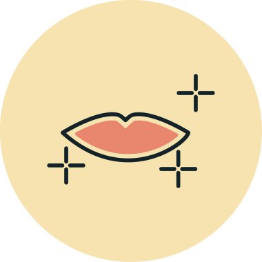 Kadın dudakları, makyaj vektörü illüstrasyonu 