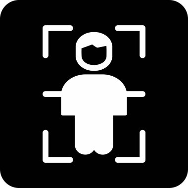 Vücut Tarama Web simgesi, vektör illüstrasyonu