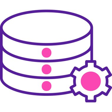 veritabanı. Web simgesi basit illüstrasyon 