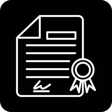 Diploma simgesi, vektör illüstrasyonu basit tasarım