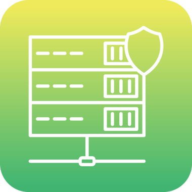 Sunucu Koruma Ağı simgesi basit illüstrasyon              