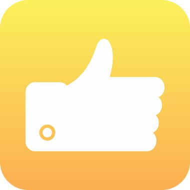 Baş parmak işareti. Basit resimleme