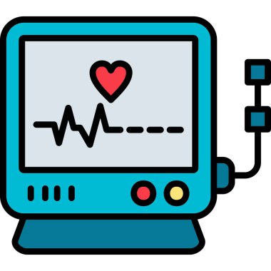 Monitör simgesinin vektör illüstrasyonu 