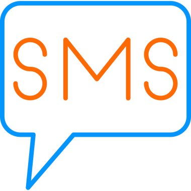 Sms web simgesi, vektör illüstrasyonu