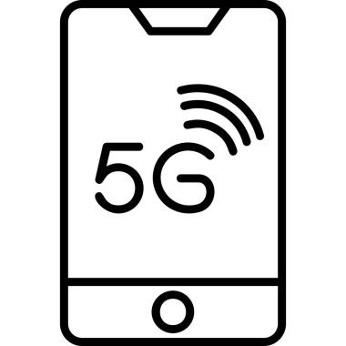 mobil 5g simgesi, vektör illüstrasyonu 