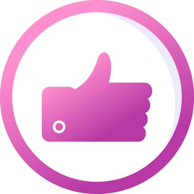 Baş parmak işareti. Basit resimleme