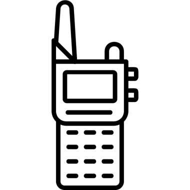 Telsiz Talkie Web simgesi, vektör illüstrasyonu       