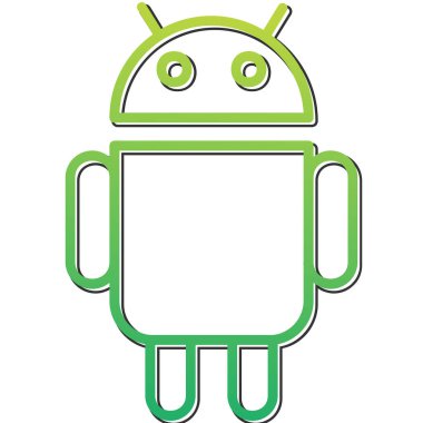 android simgesi vektör çizimi tasarımı