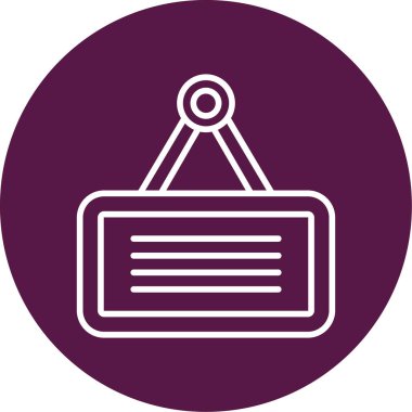 boş tabela, düz simge, vektör illüstrasyonu 