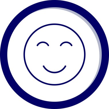 Gülümse. Web simgesi basit illüstrasyon