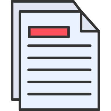 belge web simgesi basit resimleme 