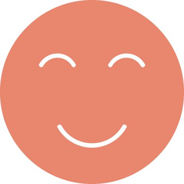 Gülümse. Web simgesi basit illüstrasyon