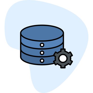 veritabanı. Web simgesi basit illüstrasyon 