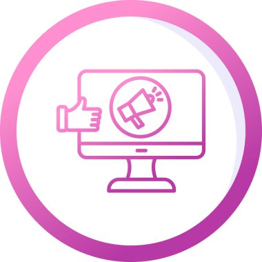 Viral pazarlama düz simgesi, vektör çizim                      