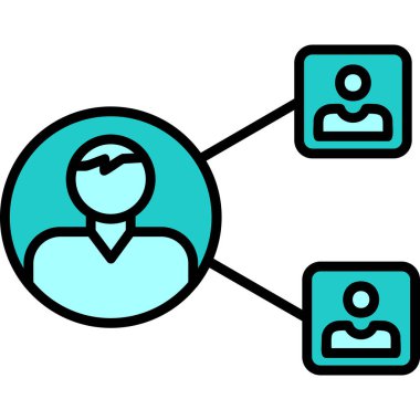 insanlar bağlantı simgesi, vektör illüstrasyonu basit tasarım