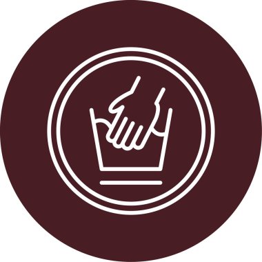 El yıkama web simgesi, vektör illüstrasyonu