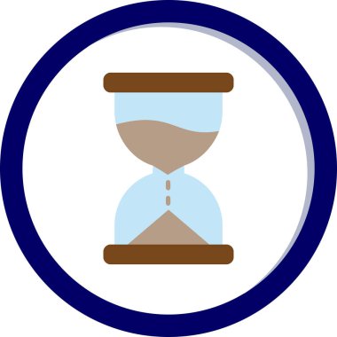 Kum saati simgesi, vektör illüstrasyonu 