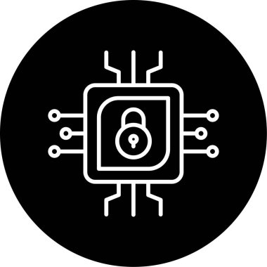 cpu icon, vector illustration simple design