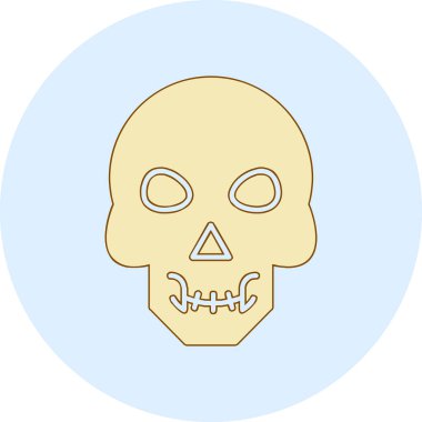 Kafatası. Web simgesi basit illüstrasyon