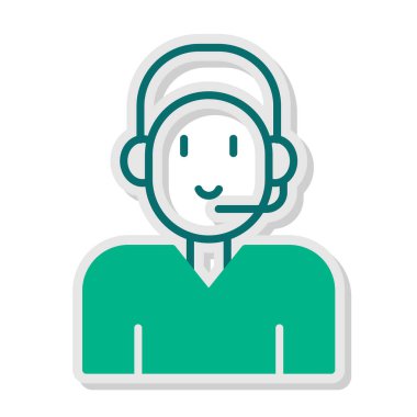 Müşteri Destek kutsal kişilerin resmi, vektör çizim 