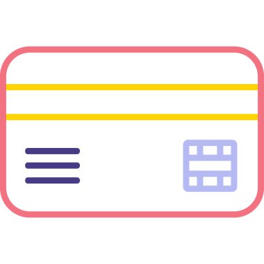 Kredi Kartı. Web simgesi basit illüstrasyon 
