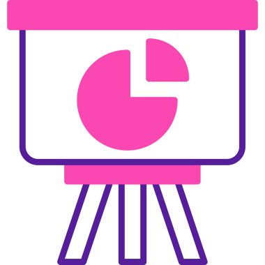 Pasta çizelgesi simgesi, vektör illüstrasyonu 