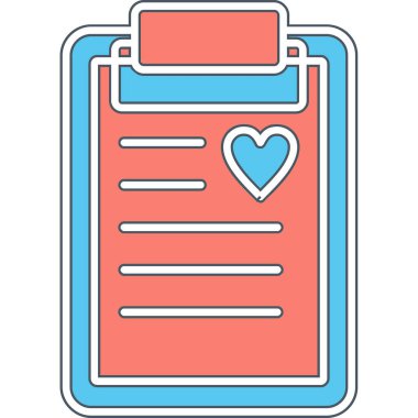 sağlık raporu simgesi vektör illüstrasyon 