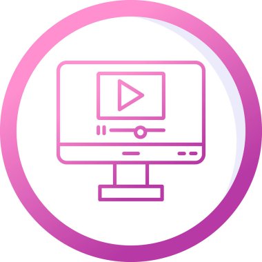 video oynatıcı simgesi, vektör illüstrasyonu basit tasarım