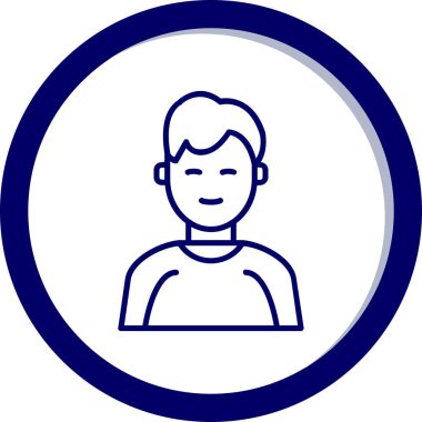 İnsan avatar web simgesi basit illüstrasyon 