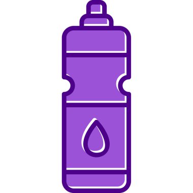 Su şişesi. Web simgesi basit illüstrasyon