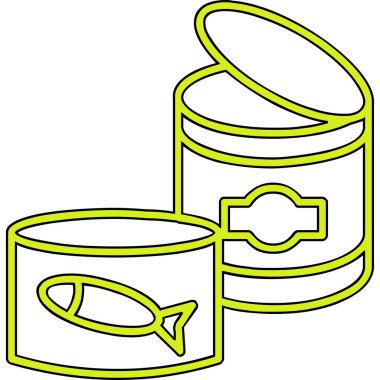 Konserve yemek ikonu. Web için basit illüstrasyon simgesi