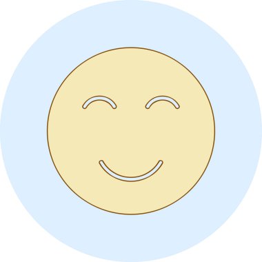 Gülümse. Web simgesi basit illüstrasyon