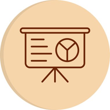 sunum simgesi, vektör illüstrasyonu 