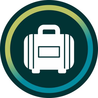 Bavul web simgesi, vektör çizim