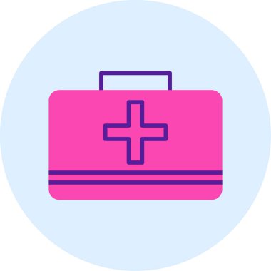 İlk Yardım Kiti tıbbi ikon vektör çizimi