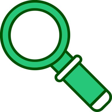 Büyütme cam simgesi, vektör illüstrasyonu 