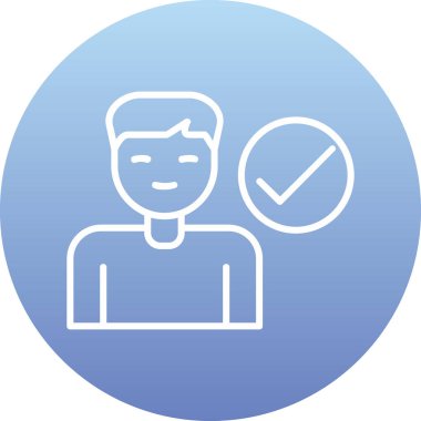 Onaylanmış Adaylar web simgesi vektör illüstrasyonu