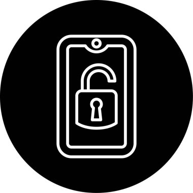 kilit düz simge vektör çizim