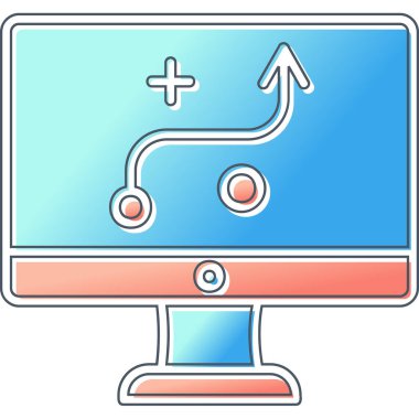 Strateji Simgesi Vektör illüstrasyonu 