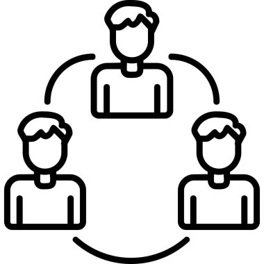 iş ekibi simgesi, vektör illüstrasyonu