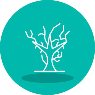 Kuru Ağaç ikonu, vektör illüstrasyonu