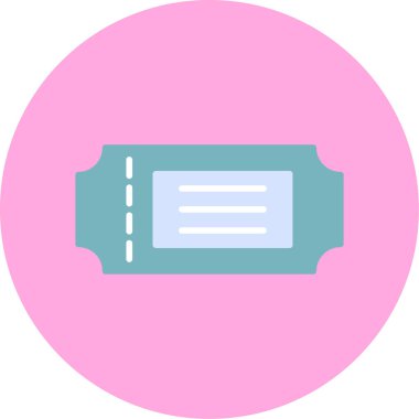 Bilet web simgesi, vektör çizim