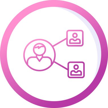 insanlar bağlantı simgesi, vektör illüstrasyonu basit tasarım