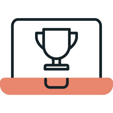 dizüstü bilgisayar simgesi, vektör illüstrasyonu basit tasarım