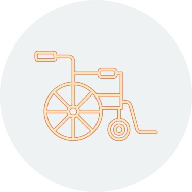 Tekerlekli sandalye web simgesinin vektör çizimi