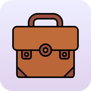 Bavul. Web simgesi basit illüstrasyon 