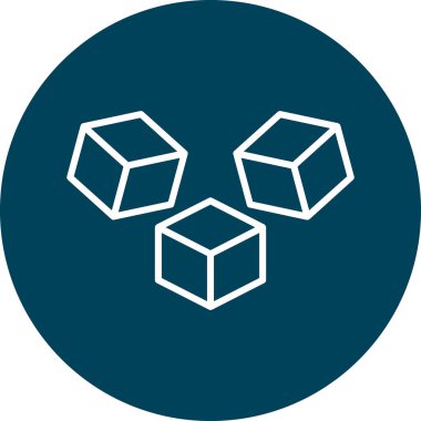 küp web simgesi basit tasarım 