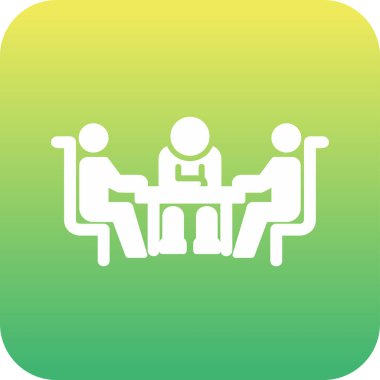 toplantı web simgesi vektör illüstrasyonu 
